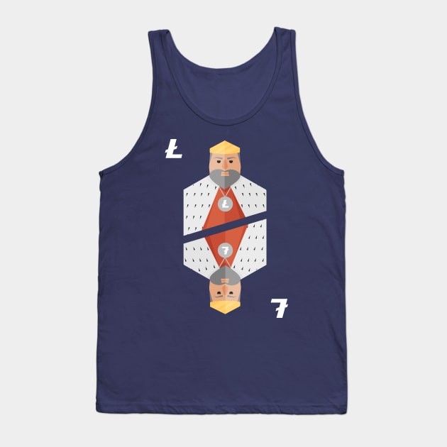 Litecoin Cryptocurrency King Tank Top by vladocar